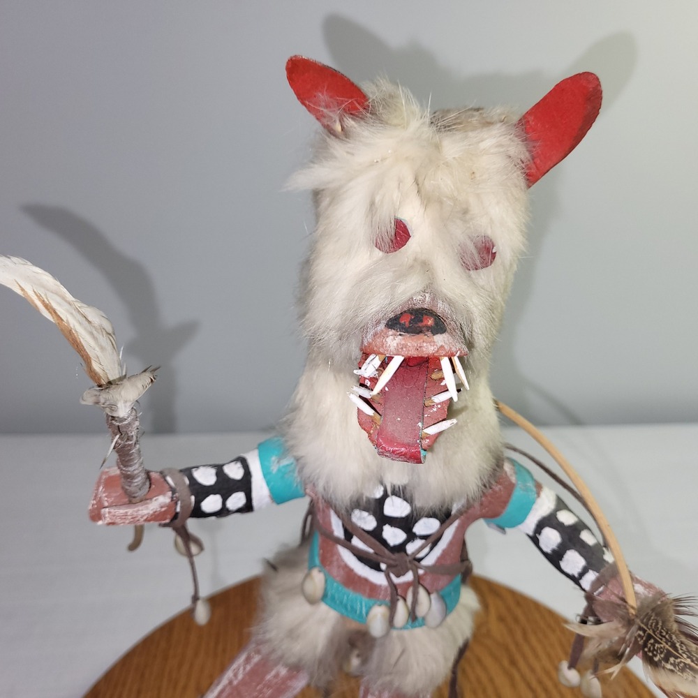 M. Nelson Wolf Kachina Doll Handcrafted Native American Folk Art Figure 16in - Picture 2 of 10